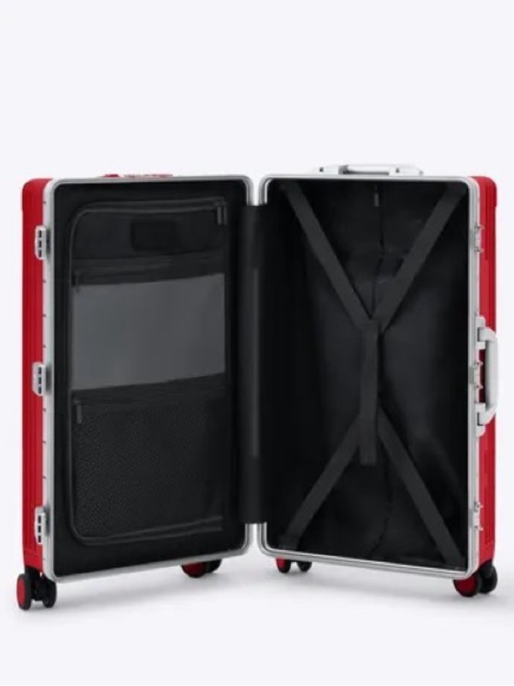 BNIB Red Front-Access Tech-Friendly Carry-On + Check-In Luggage - Picture 3 of 9